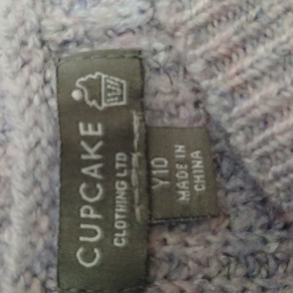 Cupcake clothing LTD Purple Longsleeve youth sweater size youth 10 EUC - Picture 5 of 6